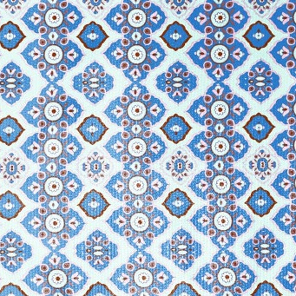 5' X 7' Blue And Red Oriental Area Rug