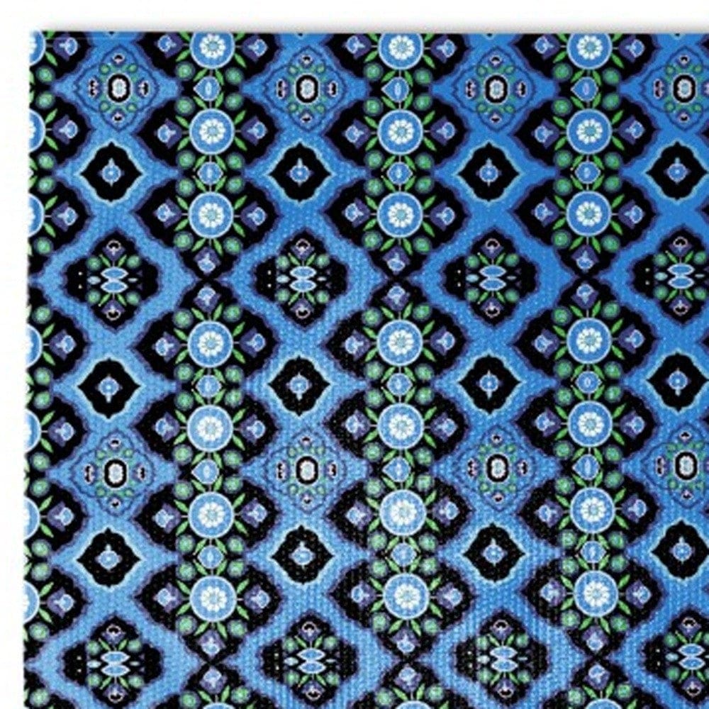 5' X 7' DeepBlue And Indigo Oriental Area Rug