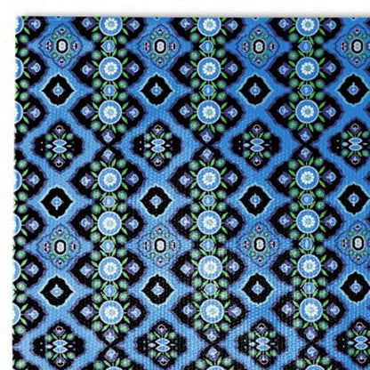 5' X 7' DeepBlue And Indigo Oriental Area Rug