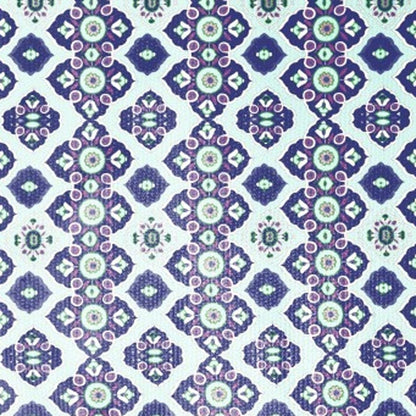 5' X 7' Light Blue And Navy Oriental Area Rug