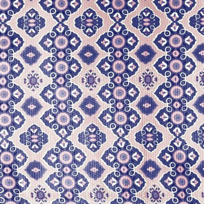 5' X 7' Muted Pink And Blue Oriental Area Rug