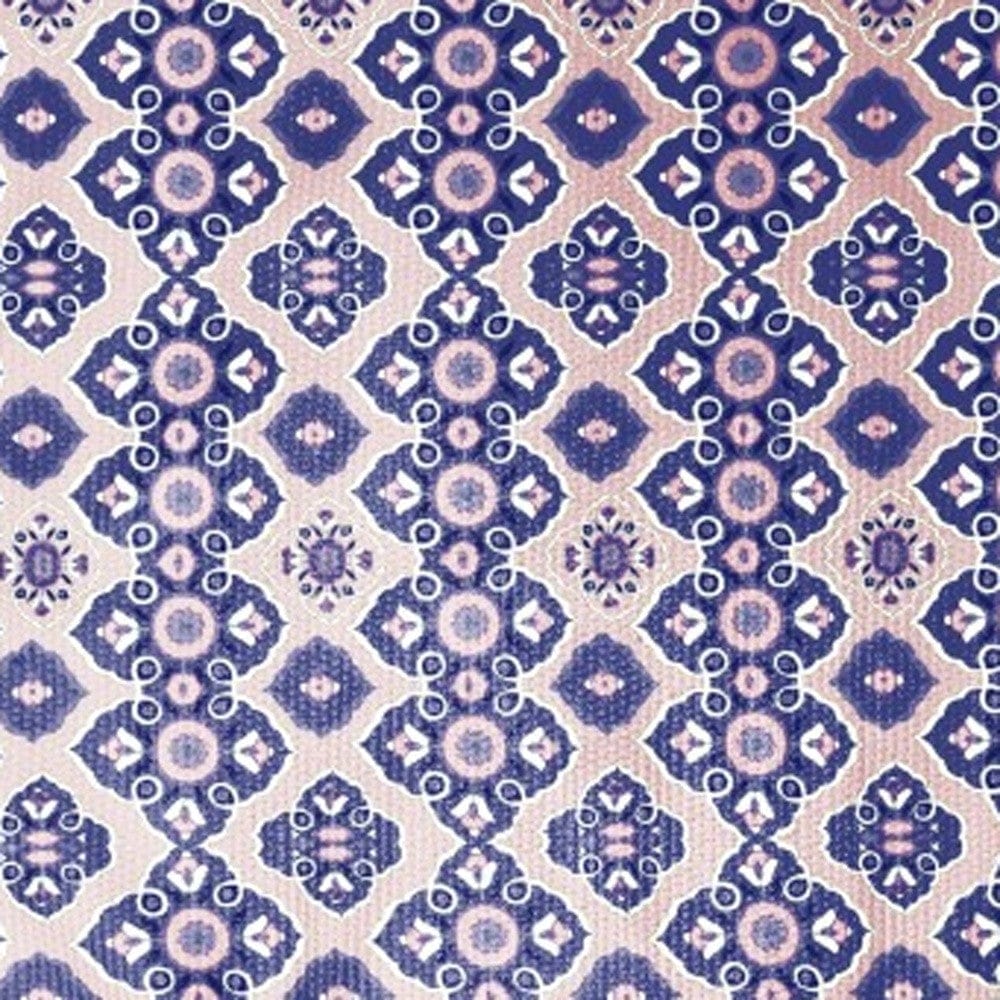 5' X 7' Muted Pink And Blue Oriental Area Rug