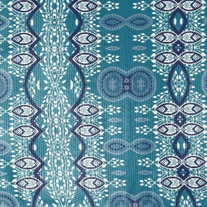 5' X 7' Aqua Oriental Area Rug
