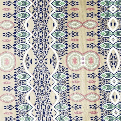 5' X 7' Beige And Green Oriental Area Rug