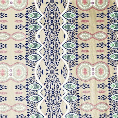 5' X 7' Beige And Green Oriental Area Rug