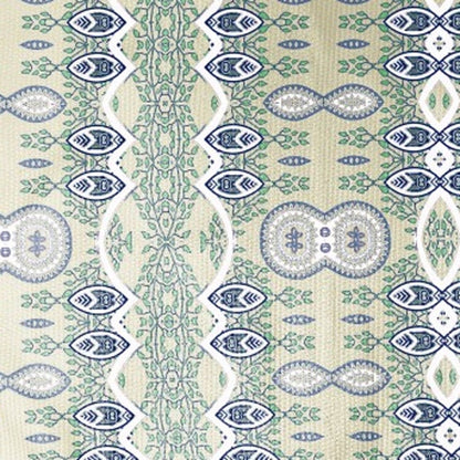 5' X 7' Light Green And Beige Oriental Area Rug