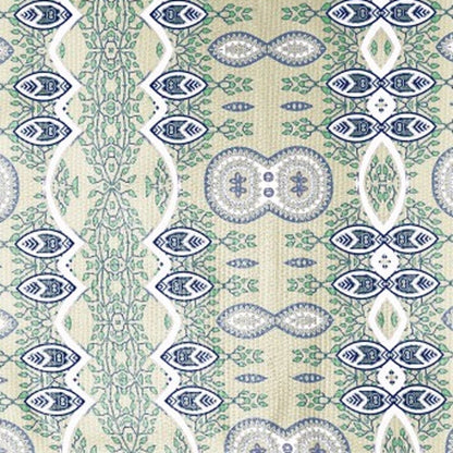 5' X 7' Light Green And Beige Oriental Area Rug