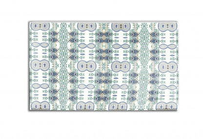 5' X 7' Off White And Beige Oriental Area Rug