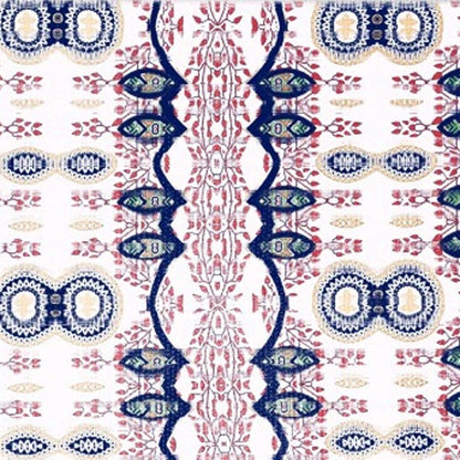 5' X 7' Red And Blue Oriental Area Rug