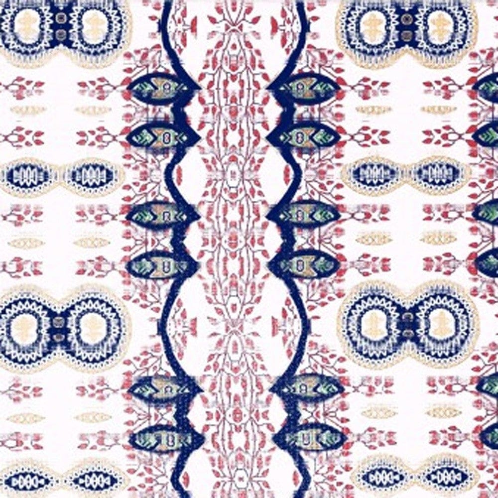 5' X 7' Red And Blue Oriental Area Rug