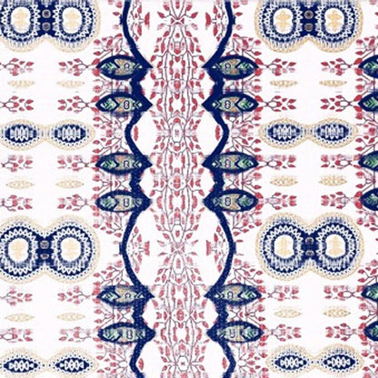 5' X 7' Red And Blue Oriental Area Rug