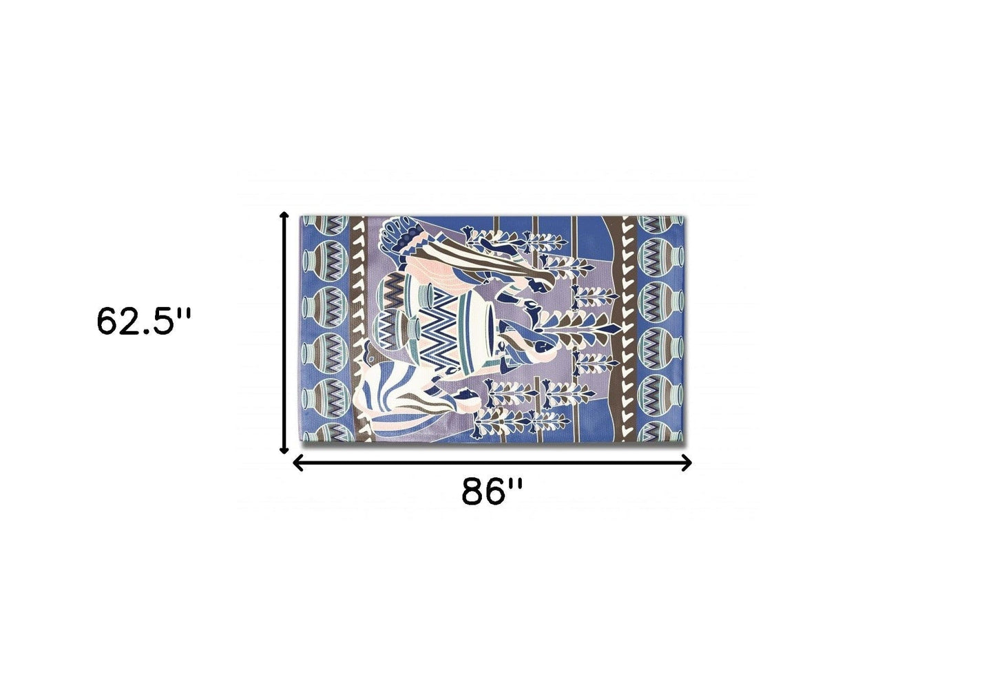 5' X 7' Brown And Muted Purple Abstract Area Rug