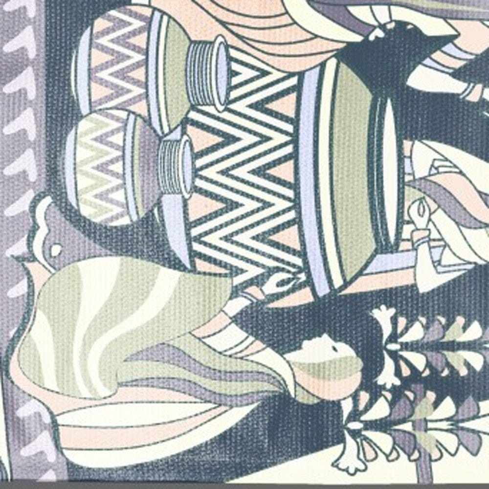 5' X 7' Grey And Yellow Abstract Area Rug