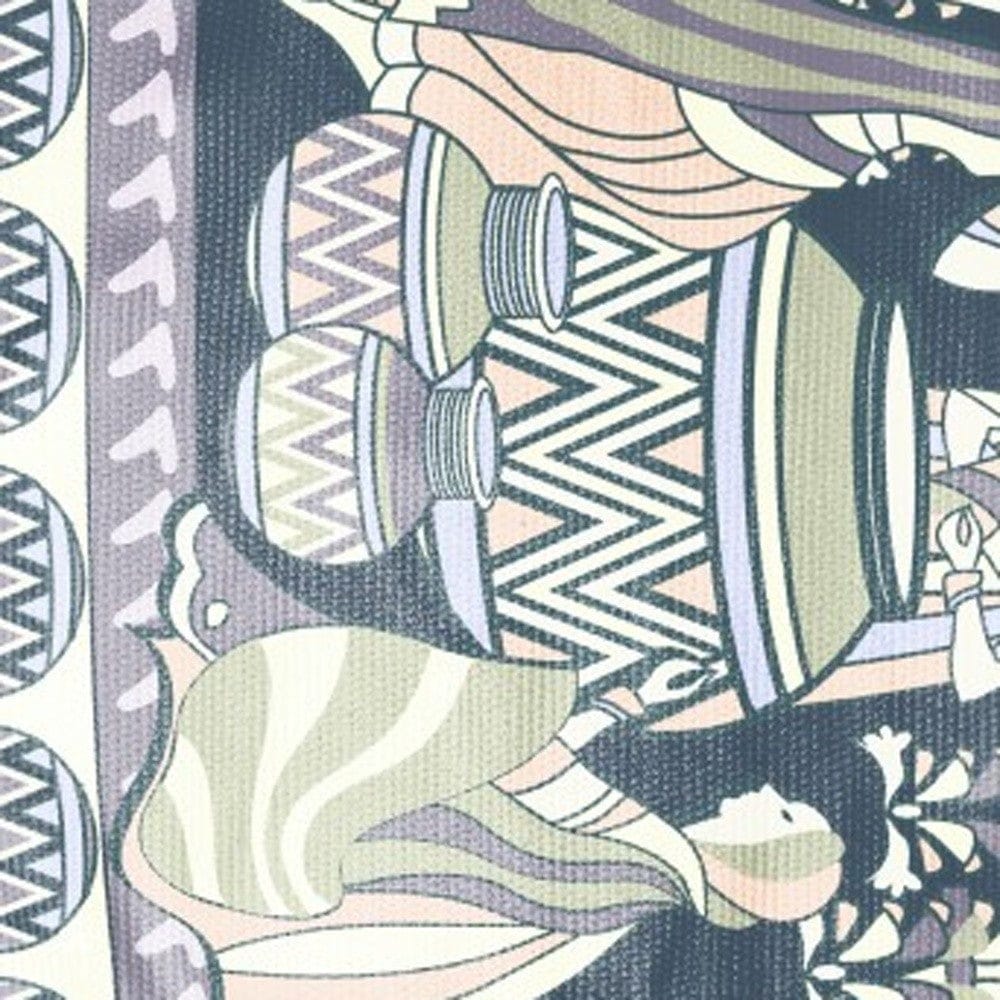 5' X 7' Grey And Yellow Abstract Area Rug