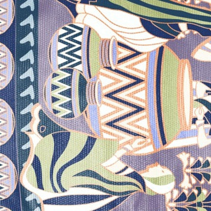 5' X 7' Muted Purple And Orange Abstract Area Rug