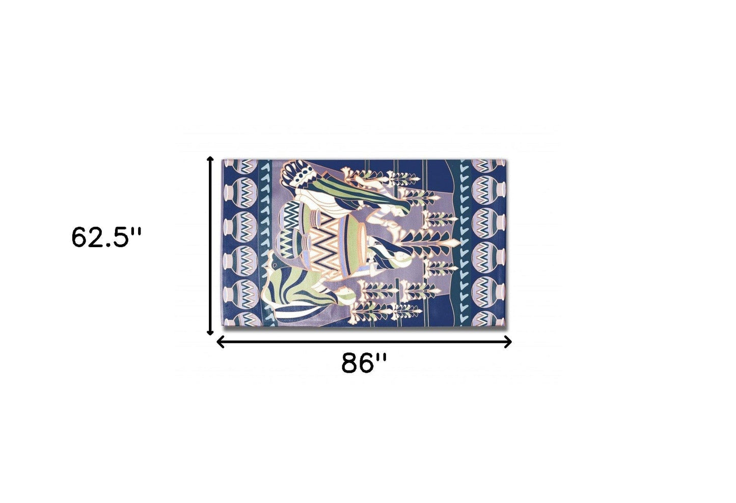 5' X 7' Muted Purple And Orange Abstract Area Rug