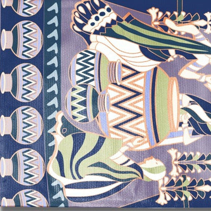 5' X 7' Muted Purple And Orange Abstract Area Rug