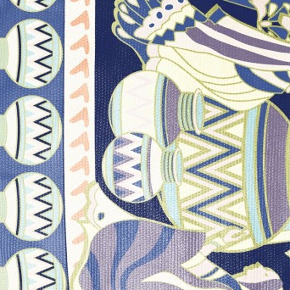 5' X 7' Navy And Muted Purple Abstract Area Rug