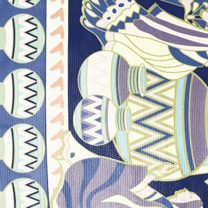 5' X 7' Navy And Muted Purple Abstract Area Rug