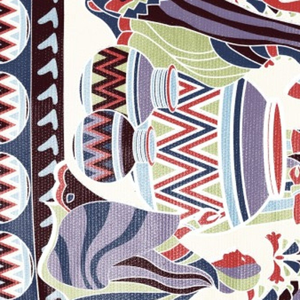 5' X 7' Dark Brown And Red Abstract Area Rug