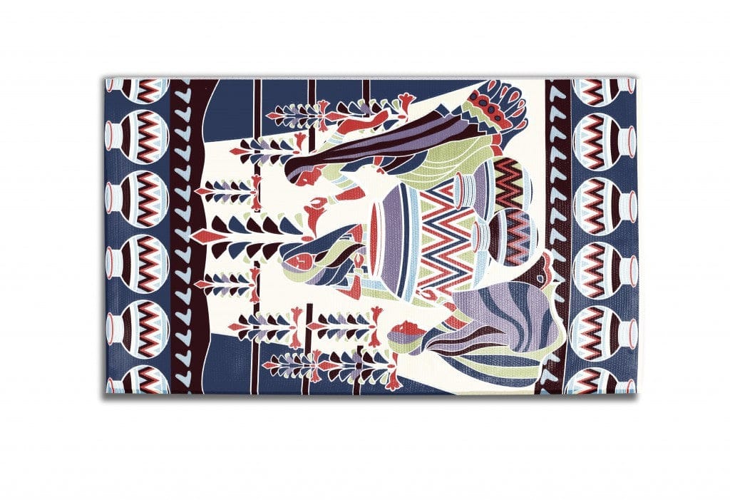 5' X 7' Dark Brown And Red Abstract Area Rug