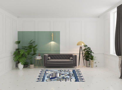 5' X 7' Dark Brown And Muted Green Abstract Area Rug