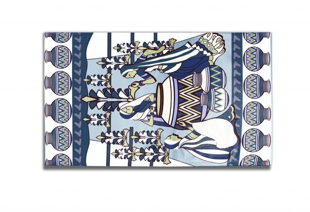 5' X 7' Dark Brown And Muted Green Abstract Area Rug