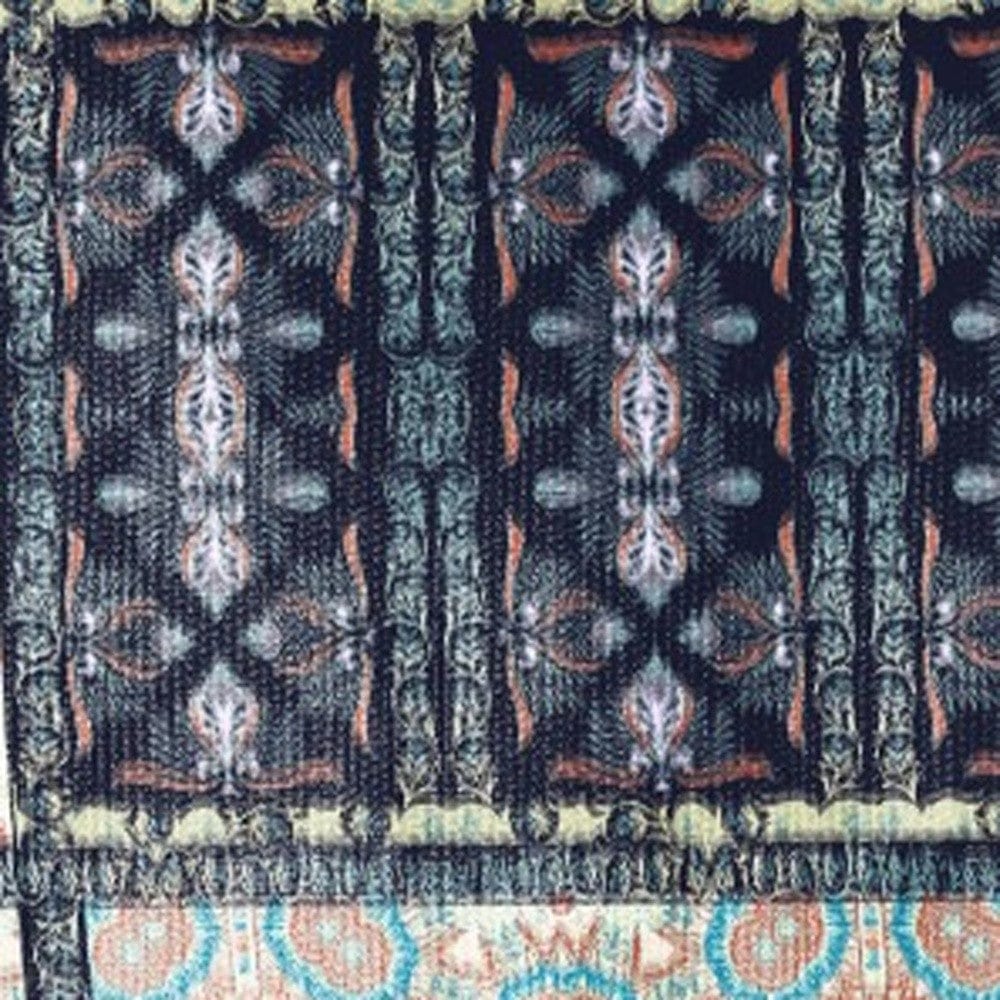 5' X 7' Brown And Beige Oriental Area Rug