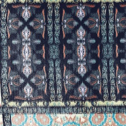 5' X 7' Brown And Beige Oriental Area Rug