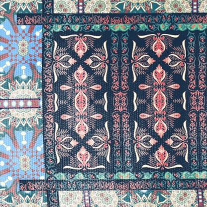 5' X 7' Red And Green Oriental Area Rug