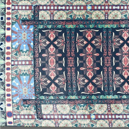 5' X 7' Red And Green Oriental Area Rug