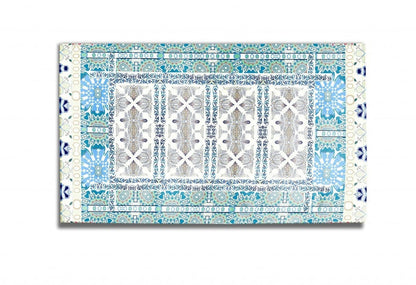 5' X 7' Beige And Green Oriental Area Rug