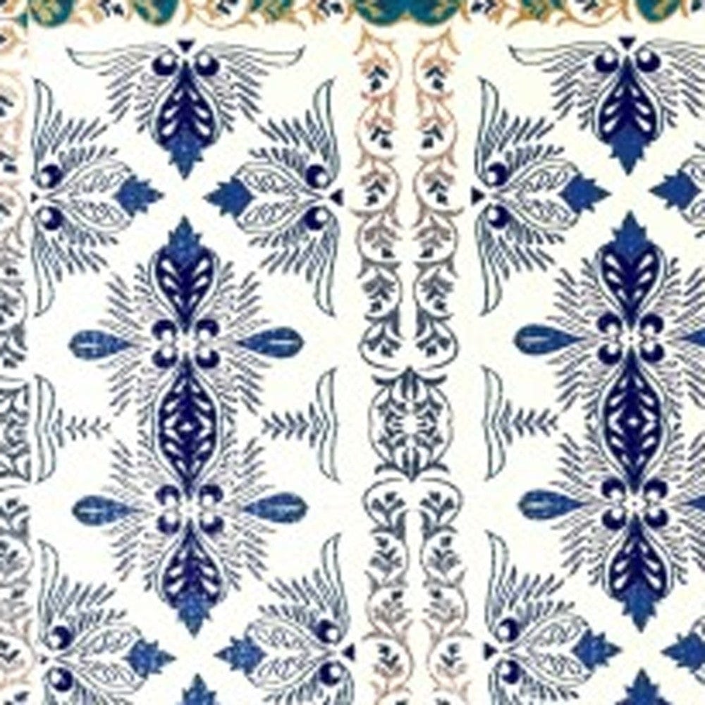 5' X 7' Cream Oriental Area Rug