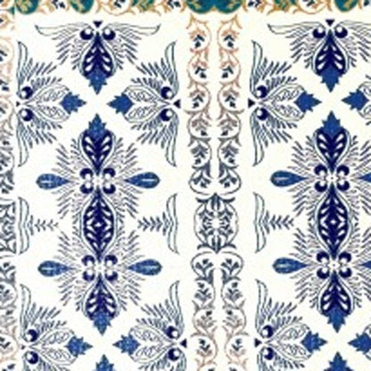 5' X 7' Cream Oriental Area Rug