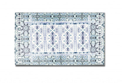 5' X 7' Off White Oriental Area Rug