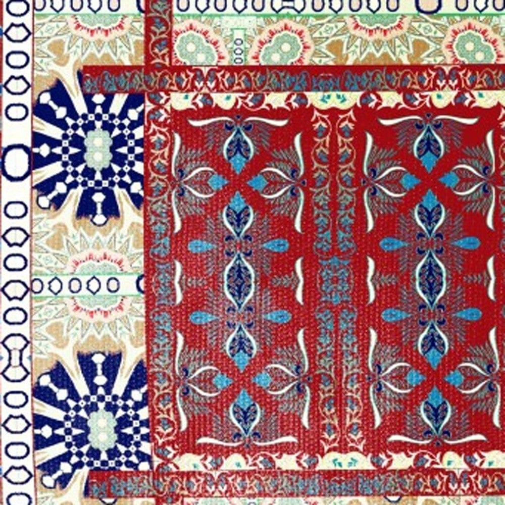 5' X 7' Red Oriental Area Rug