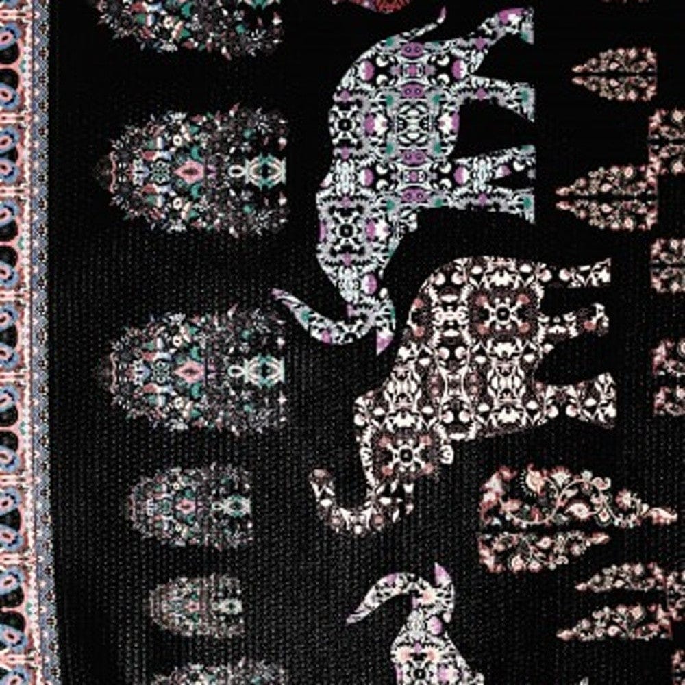 5' X 7' Red And Grey Southwestern Area Rug