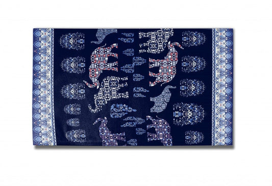 5' X 7' Indigo Southwestern Area Rug