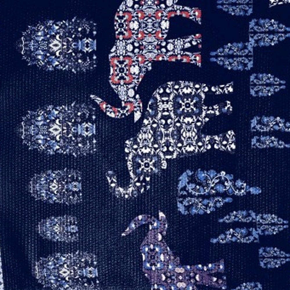 5' X 7' Indigo Southwestern Area Rug