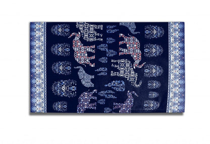 5' X 7' Indigo Southwestern Area Rug