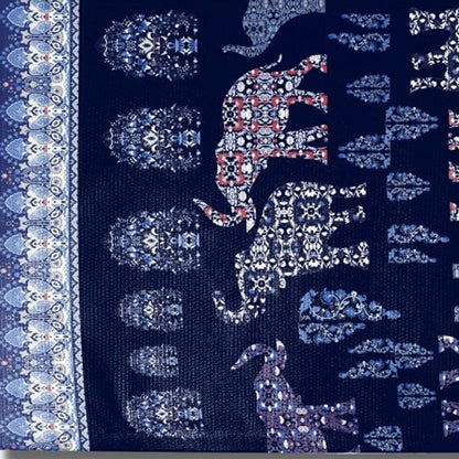 5' X 7' Indigo Southwestern Area Rug