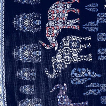 5' X 7' Indigo Southwestern Area Rug