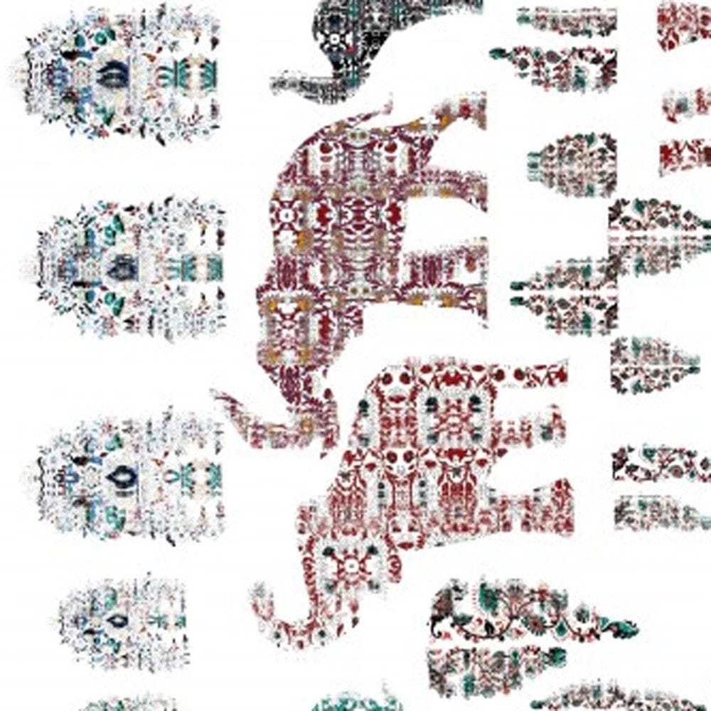 5' X 7' Maroon And Blue Southwestern Area Rug