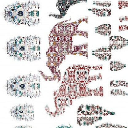 5' X 7' Maroon And Blue Southwestern Area Rug