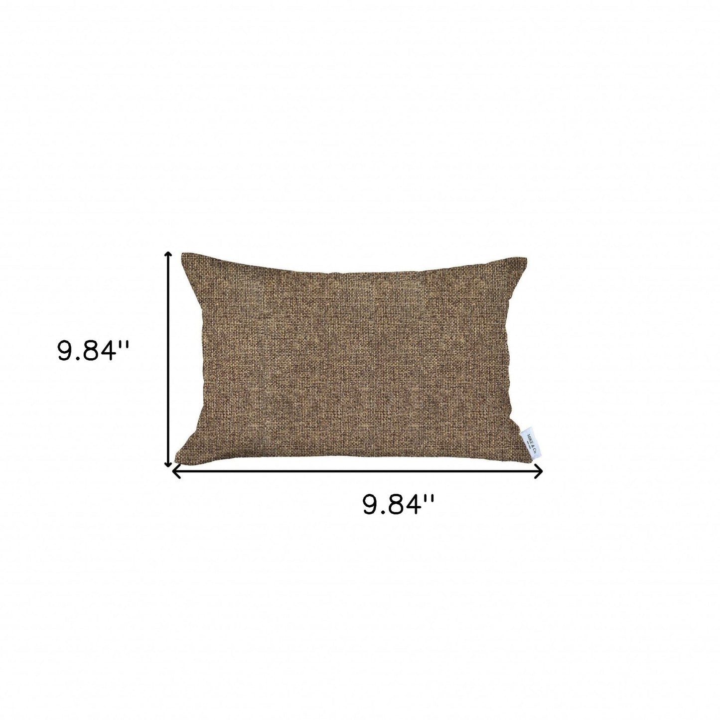 12" X 20" Brown Solid Color Zippered Handmade Polyester Lumbar Pillow Cover