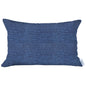 12" X 20" Blue Solid Color Zippered Handmade Polyester Lumbar Pillow Cover