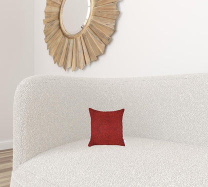 18" X 18" Red Solid Color Zippered Handmade Polyester Throw Pillow Cover
