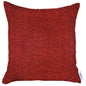 18" X 18" Red Solid Color Zippered Handmade Polyester Throw Pillow Cover