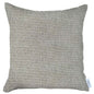 18" X 18" Grey Solid Color Zippered Handmade Polyester Throw Pillow Cover