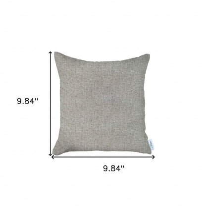 18" X 18" Grey Solid Color Zippered Handmade Polyester Throw Pillow Cover